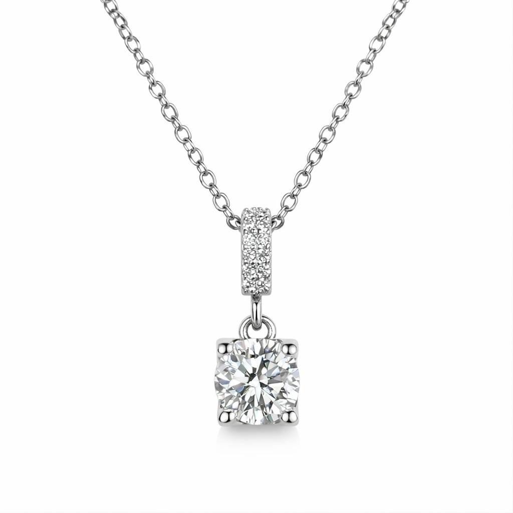 Sterling Silver S925 Moissanite Diamond