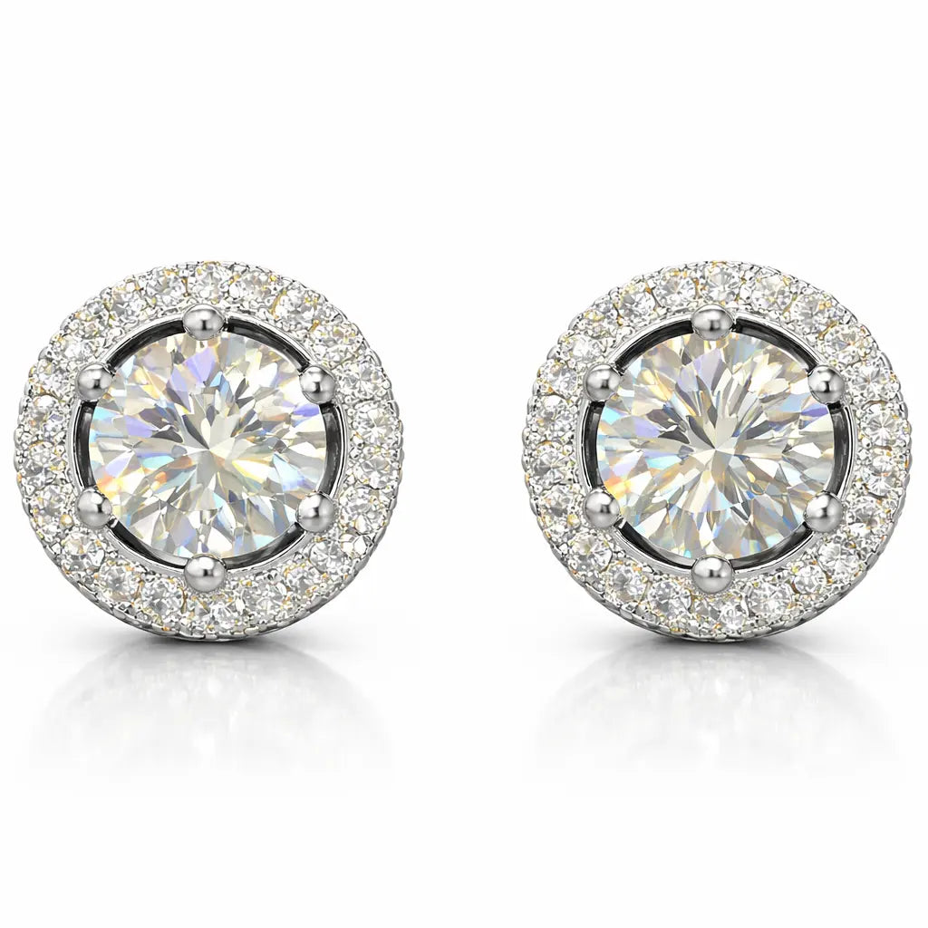 ER02 1CT Sterling Silver S925 Moissanite Diamond 50%offamazon