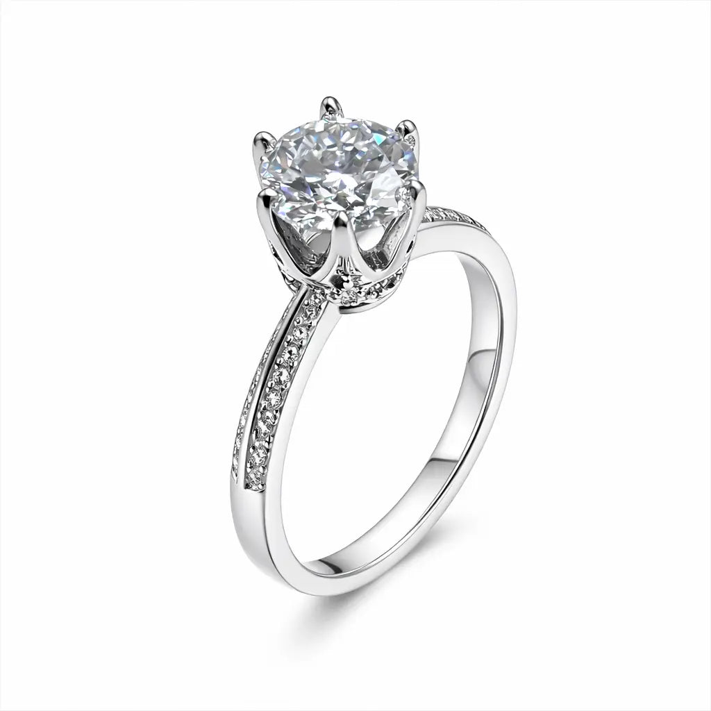 JZ48 1CT Sterling Silver S925 Moissanite Diamond 50%offamazon