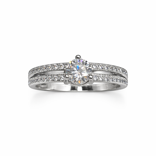 JZ11 1CT Sterling Silver S925 Moissanite Diamond