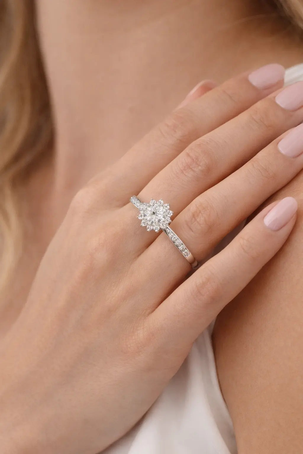 JZ33 1CT Sterling Silver S925 Moissanite Diamond 50%offamazon