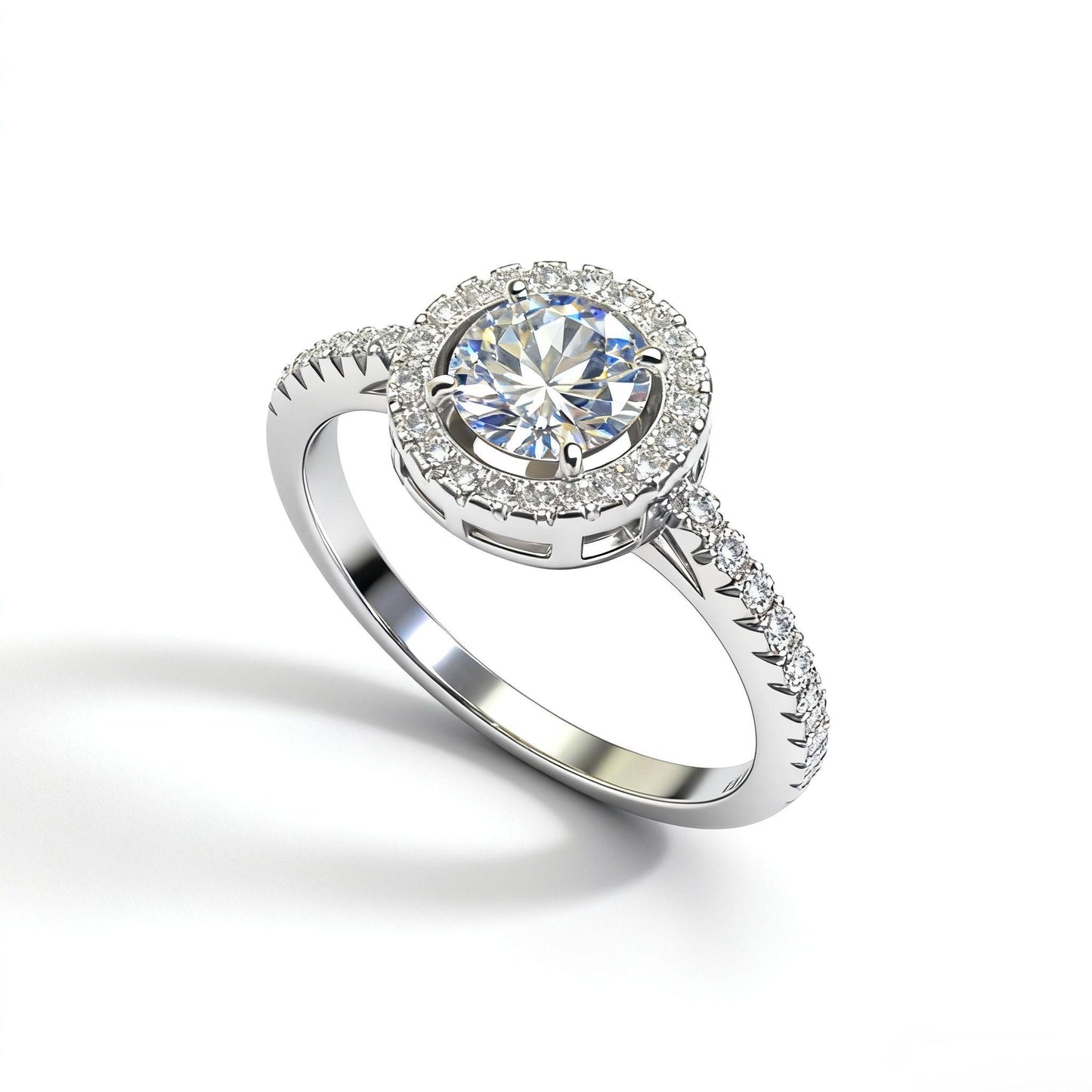 JZ09 1CT Sterling Silver S925 Moissanite Diamond