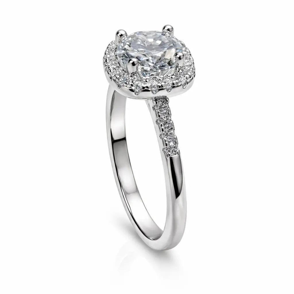 JZ45 1CT Sterling Silver S925 Moissanite Diamond 50%offamazon