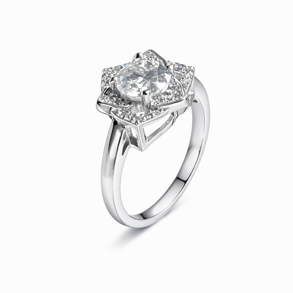 ER02 1CT Sterling Silver S925 Moissanite Diamond Earrings