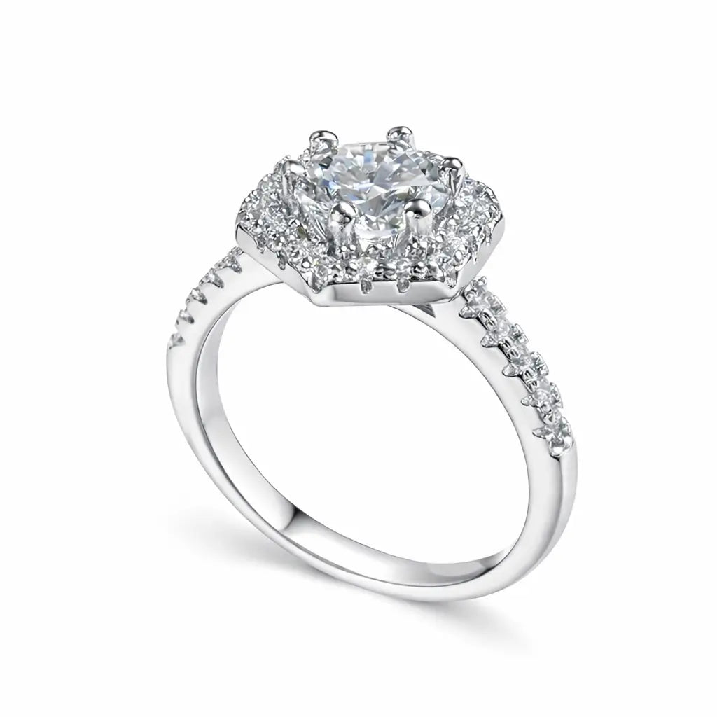 JZ31 1CT Sterling Silver S925 Moissanite Diamond 50%offamazon