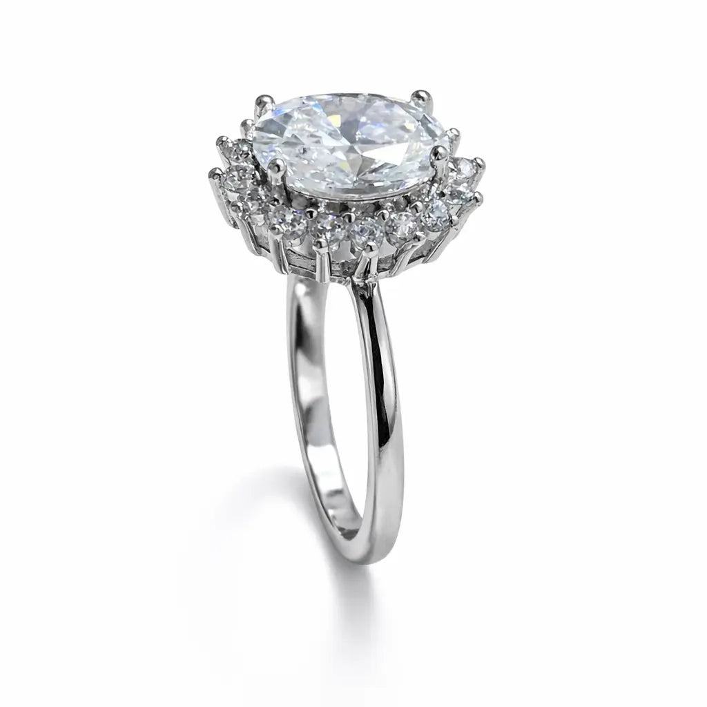 JZ55 2CT Sterling Silver S925 Moissanite Diamond 50%offamazon