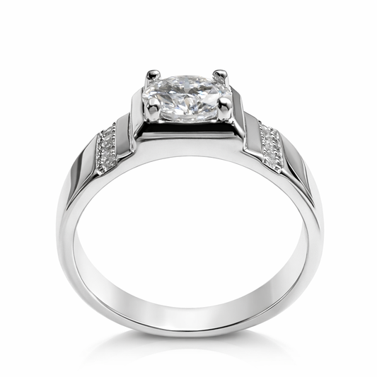 ER02 1CT Sterling Silver S925 Moissanite Diamond Earrings
