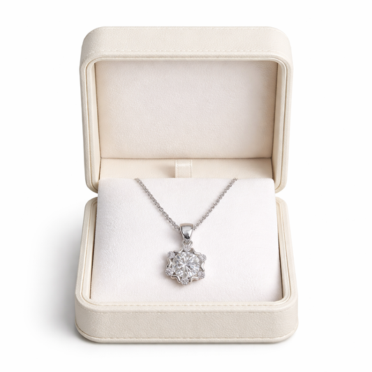 XL68 1.5CT Sterling Silver S925 Moissanite Diamond
