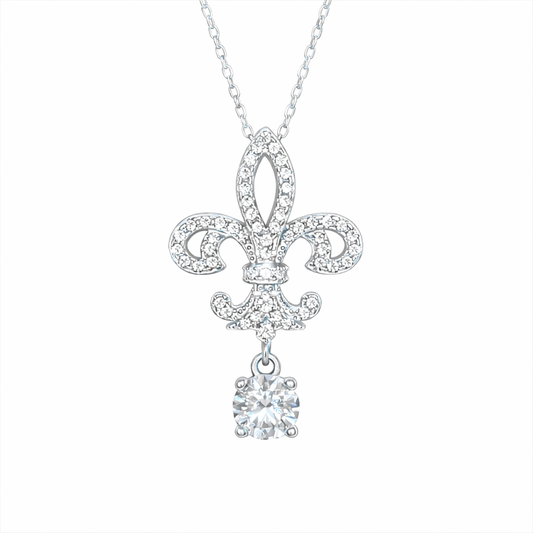 XL36 1CT Sterling Silver S925 Moissanite Diamond Necklace