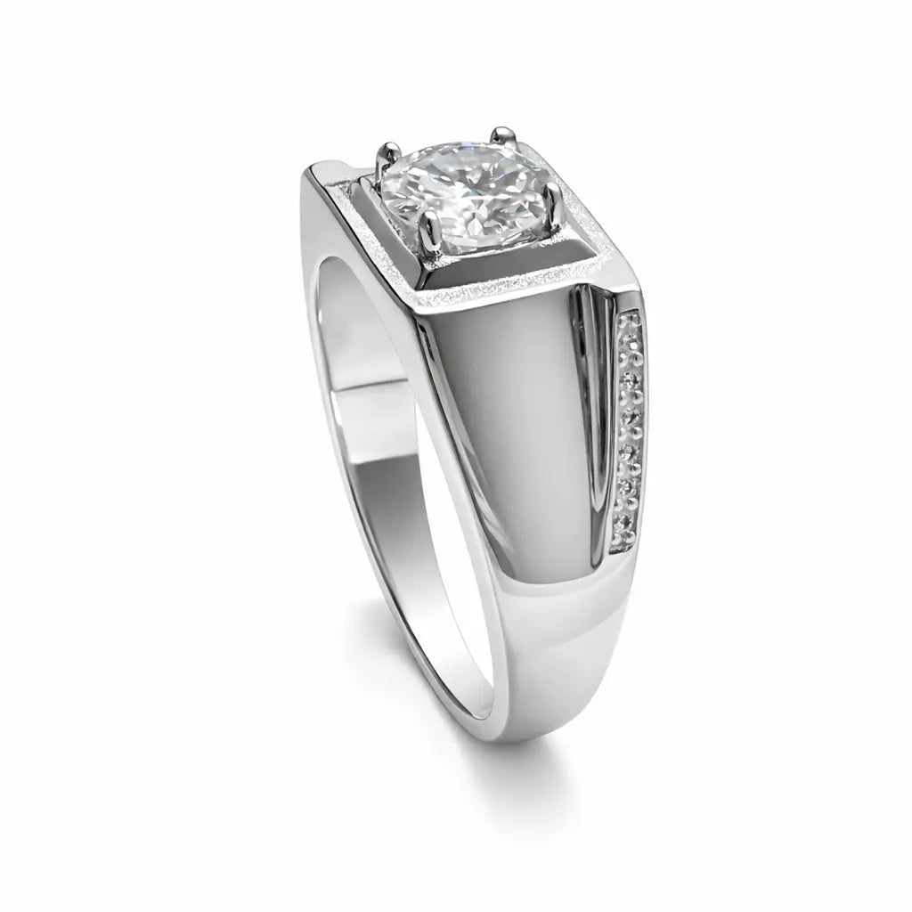 JZ54 1CT Sterling Silver S925 Moissanite Diamond 50%offamazon