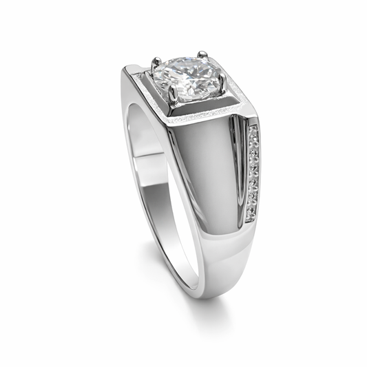 JZ54 1CT Sterling Silver S925 Moissanite Diamond