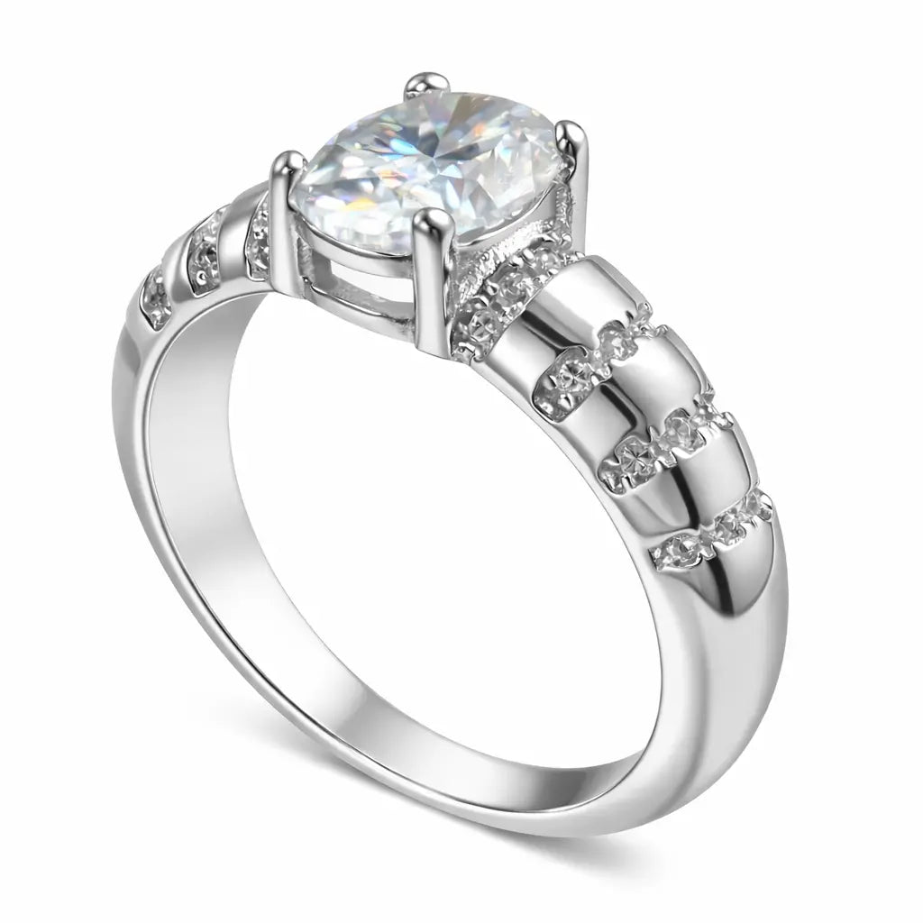 JZ26 1.5CT Sterling Silver S925 Moissanite Diamond 50%offamazon
