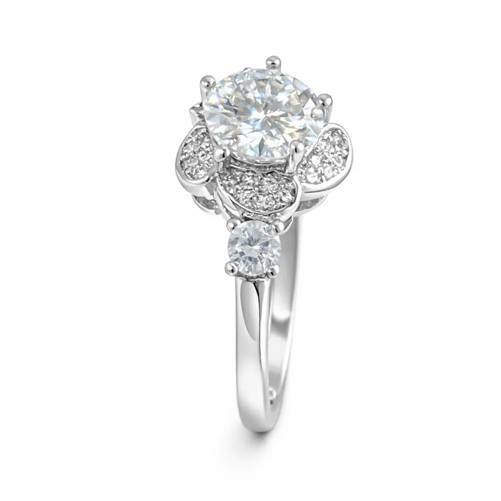 JZ35 1CT Sterling Silver S925 Moissanite Diamond 50%offamazon