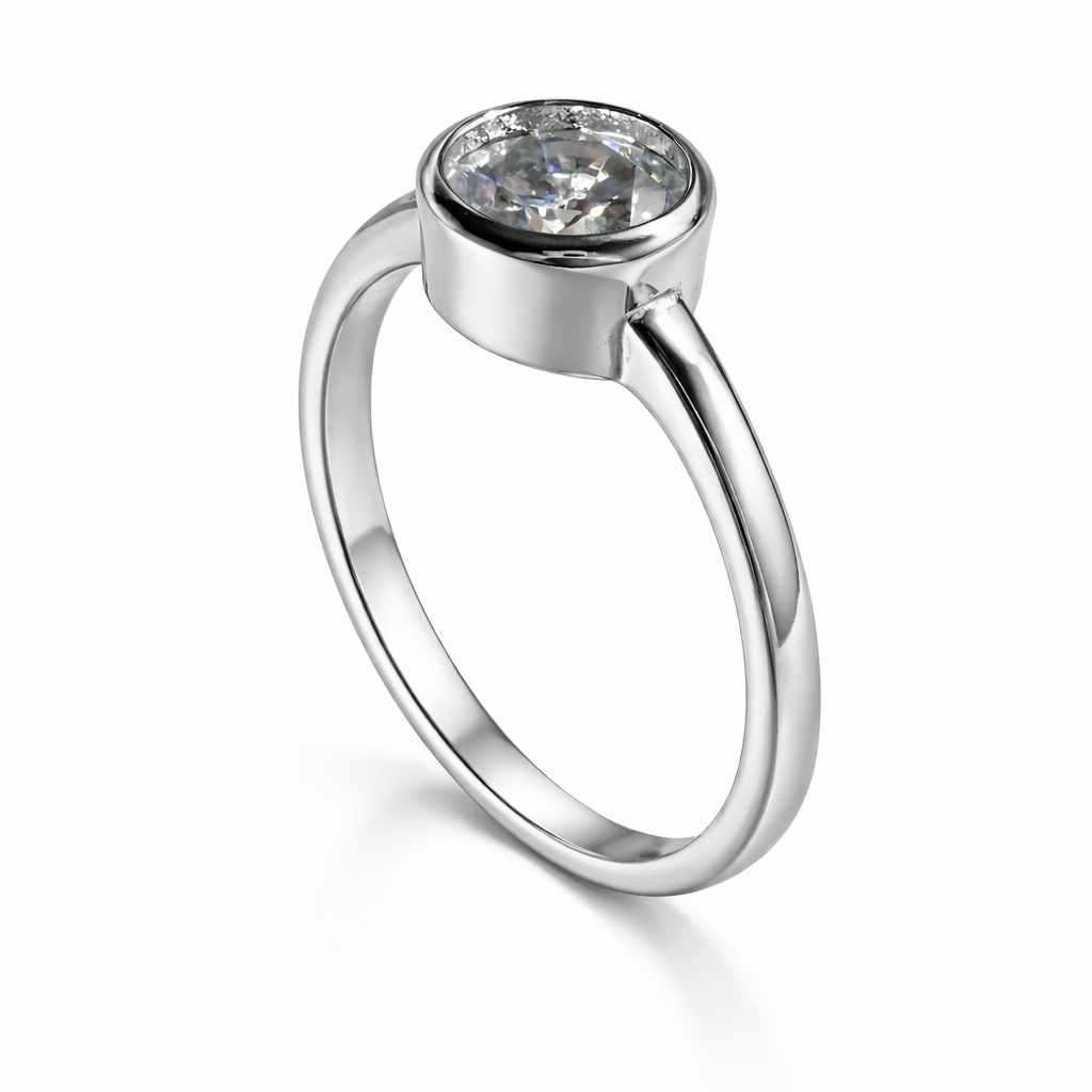 ER02 1CT Sterling Silver S925 Moissanite Diamond Earrings