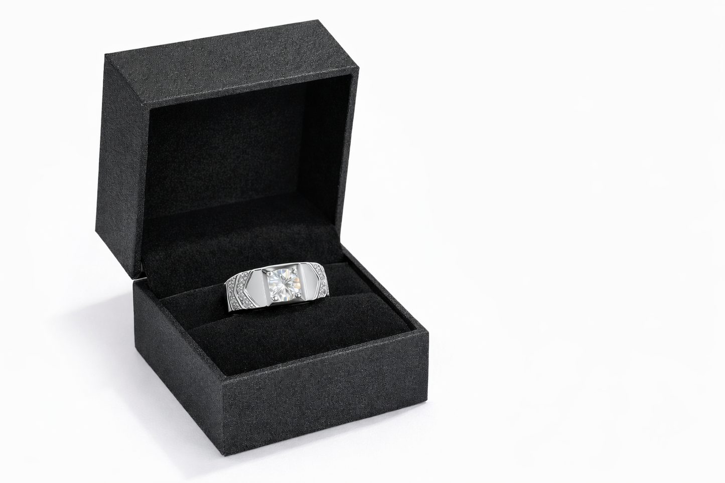 ER02 1CT Sterling Silver S925 Moissanite Diamond Earrings