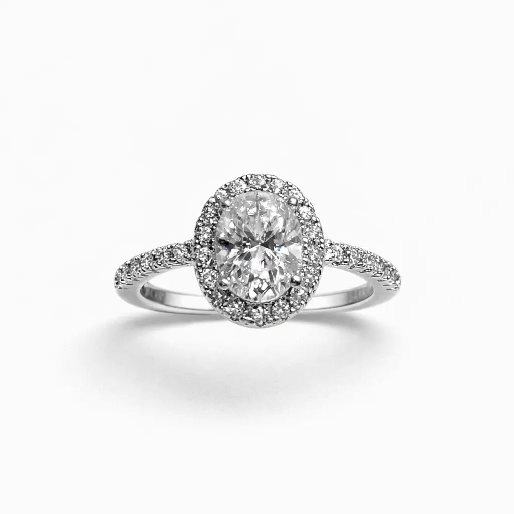 JZ37 1.5CT Sterling Silver S925 Moissanite Diamond 50%offamazon