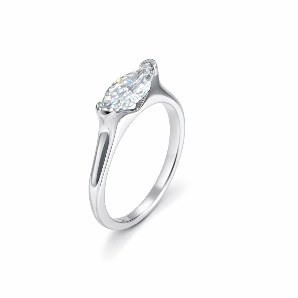 ER02 1CT Sterling Silver S925 Moissanite Diamond Earrings
