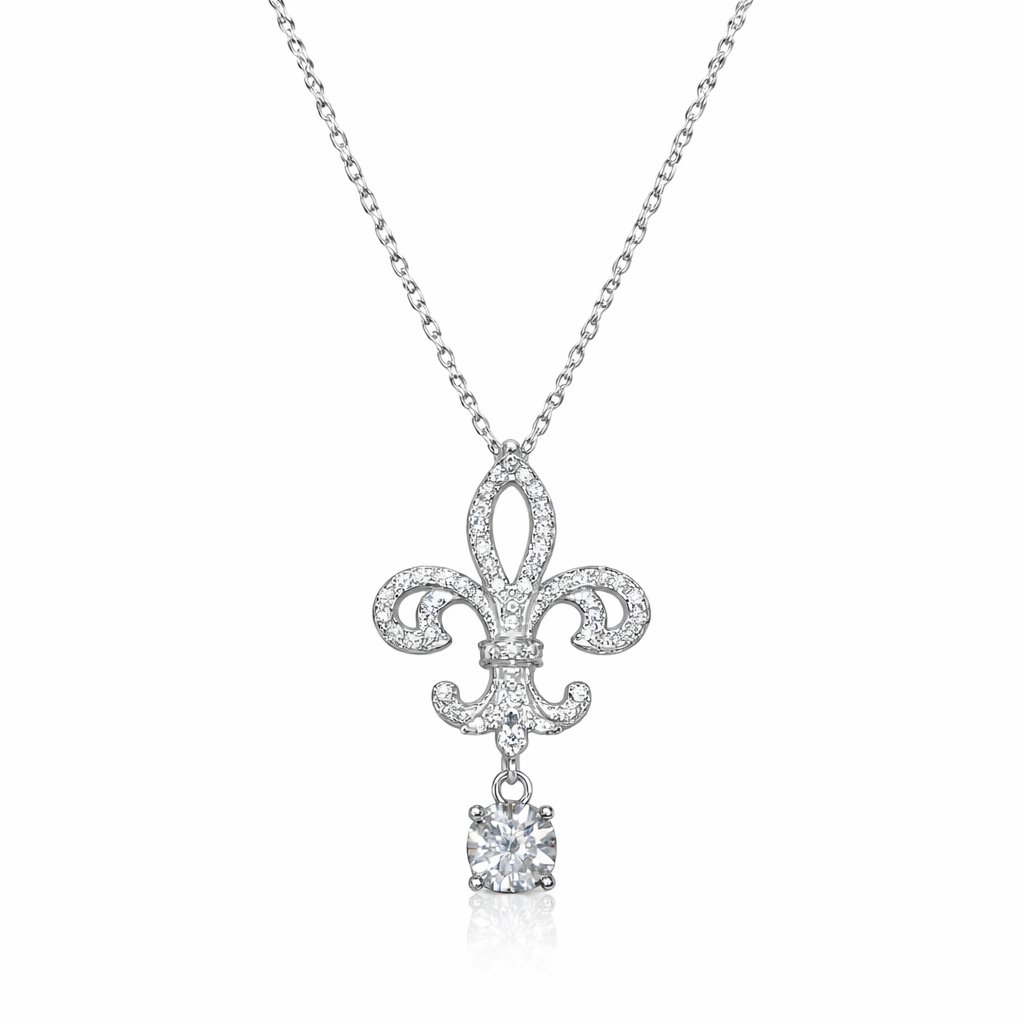 XL36 1CT Sterling Silver S925 Moissanite Diamond Necklace