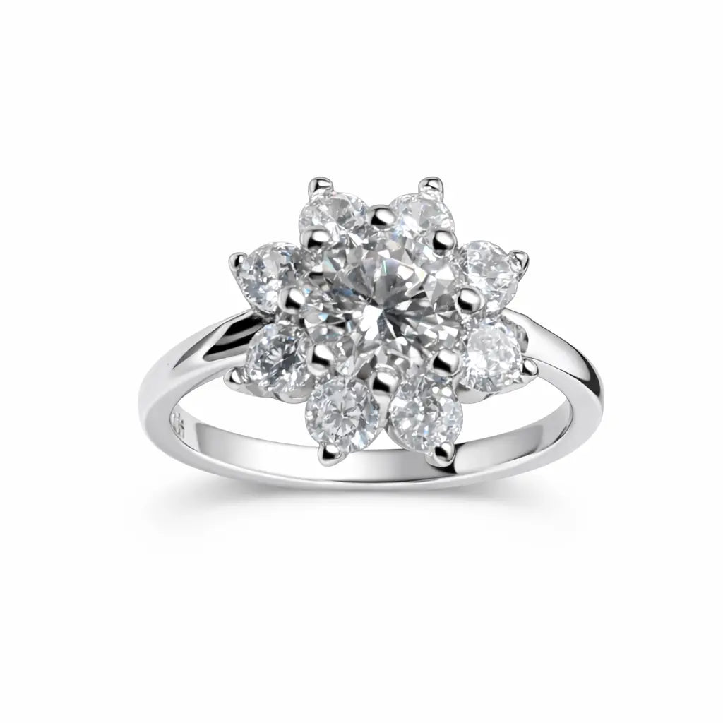 JZ43 1CT Sterling Silver S925 Moissanite Diamond 50%offamazon