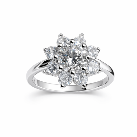 JZ43 1CT Sterling Silver S925 Moissanite Diamond