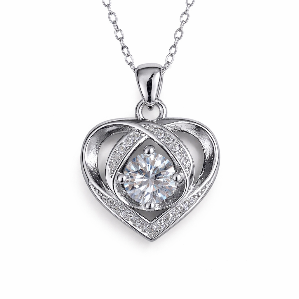 XL67 1CT Sterling Silver S925 Moissanite Diamond 50%offamazon