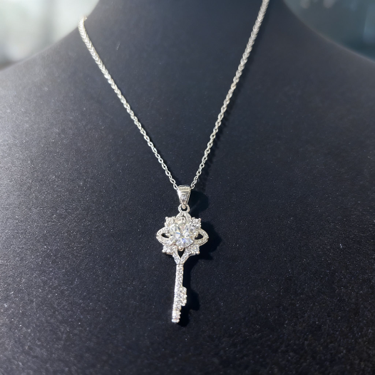 XL54 1CT Sterling Silver S925 Moissanite Diamond