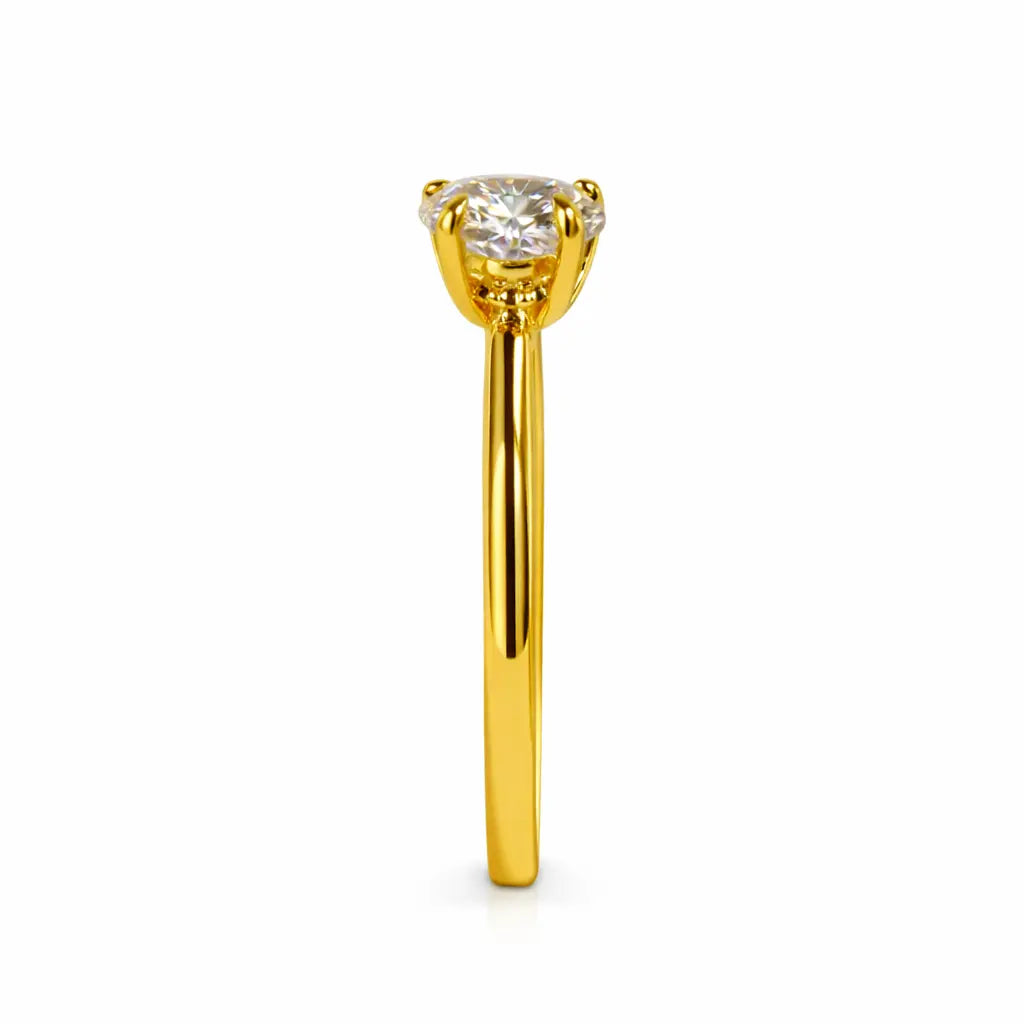 JZ67 1CT Gold Sterling Silver S925 Moissanite Diamond 50%offamazon