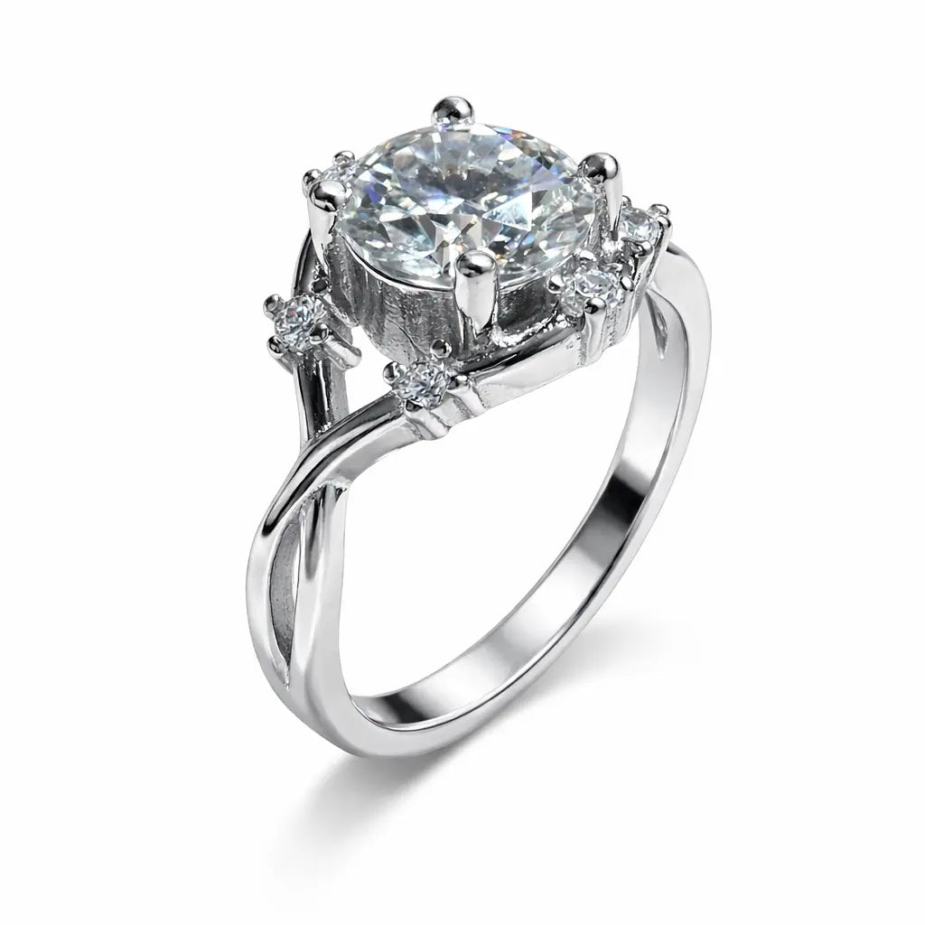 JZ39 1.5CT Sterling Silver S925 Moissanite Diamond 50%offamazon