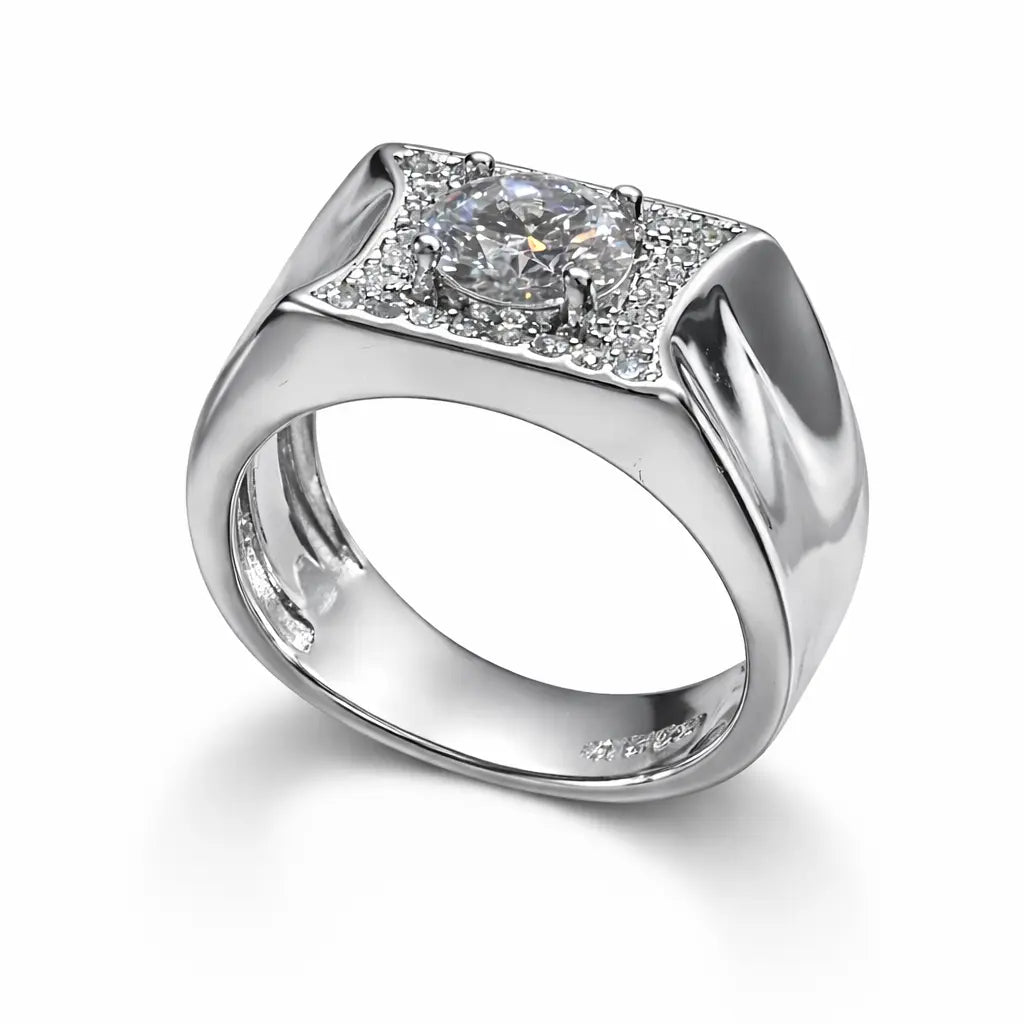 JZ02 1CT Sterling Silver S925 Moissanite Diamond 50%offamazon