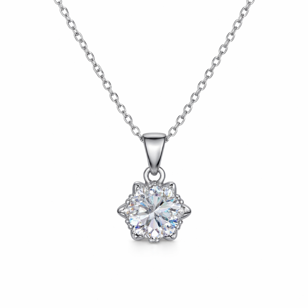 XL17 1CT Sterling Silver S925 Moissanite Diamond 50%offamazon