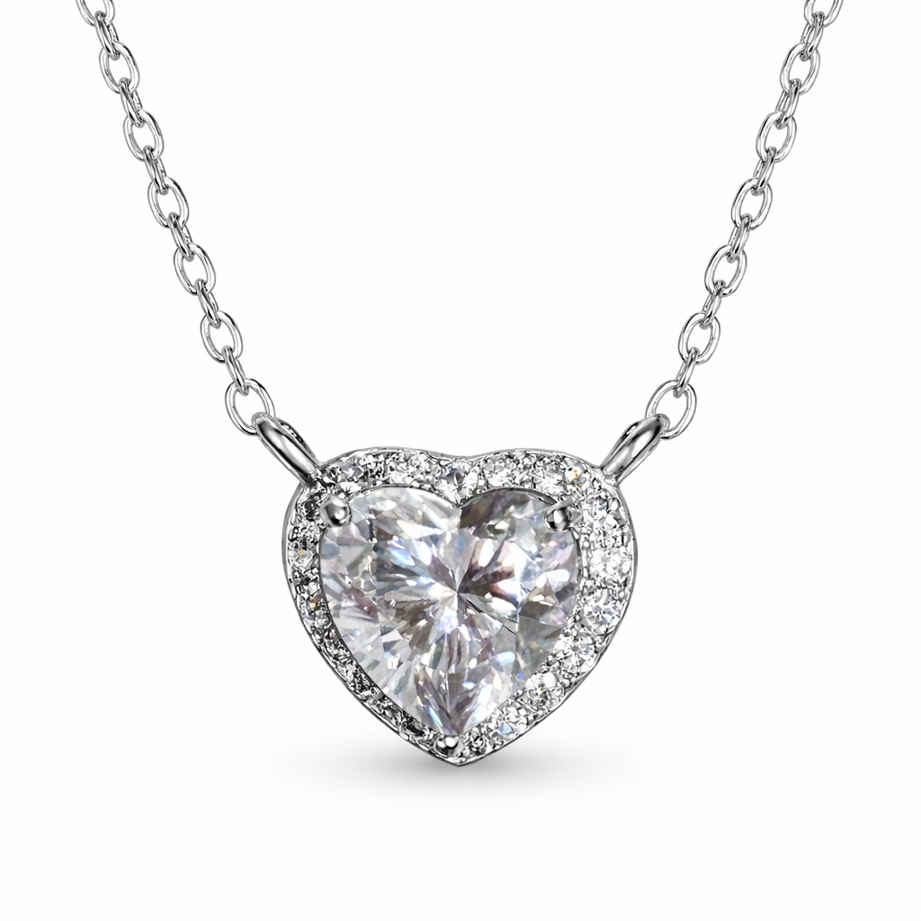 XL19 1CT Stering Sliver Moissanite Necklace 50%offamazon