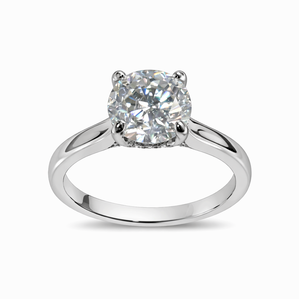 ER02 1CT Sterling Silver S925 Moissanite Diamond Earrings