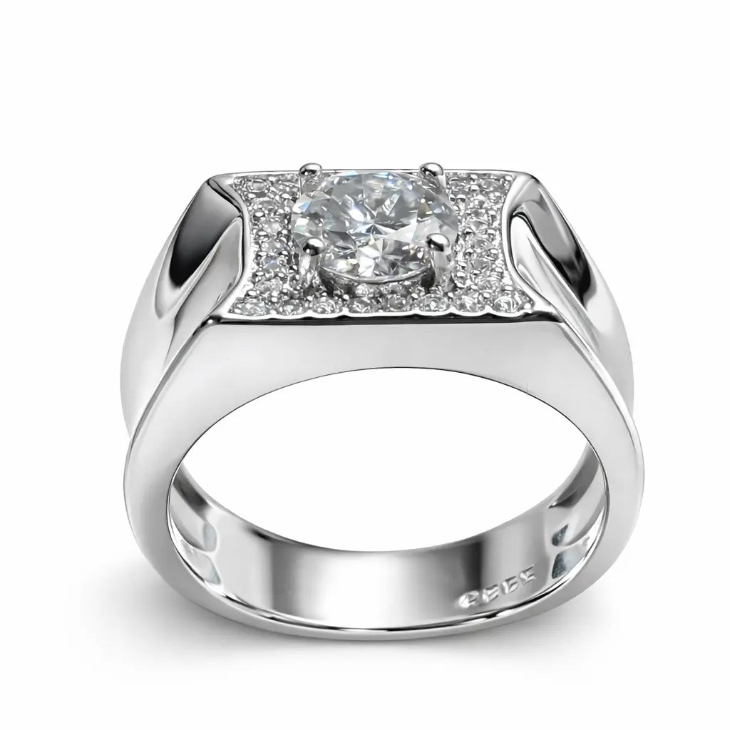 JZ02 1CT Sterling Silver S925 Moissanite Diamond 50%offamazon