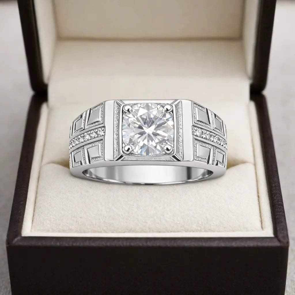 JZ46 1CT Sterling Silver S925 Moissanite Diamond 50%offamazon