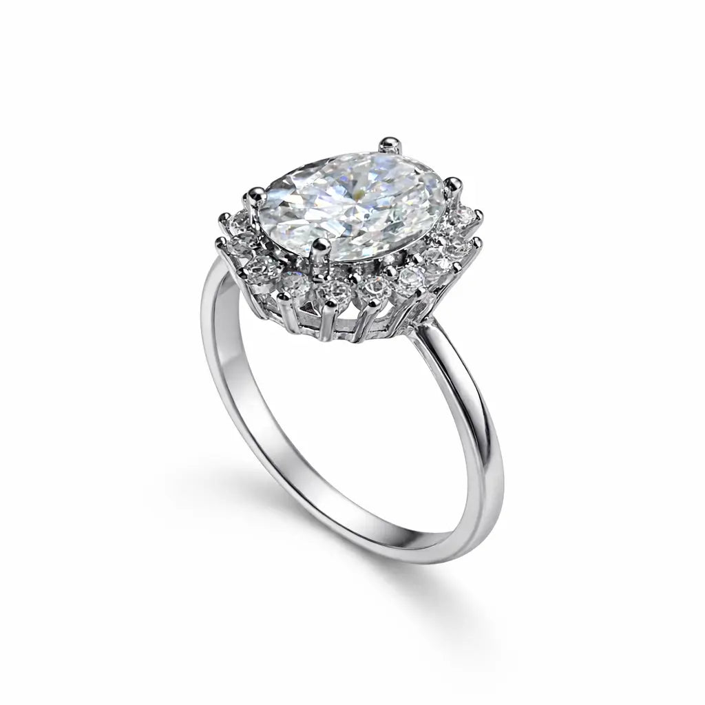 JZ55 2CT Sterling Silver S925 Moissanite Diamond 50%offamazon