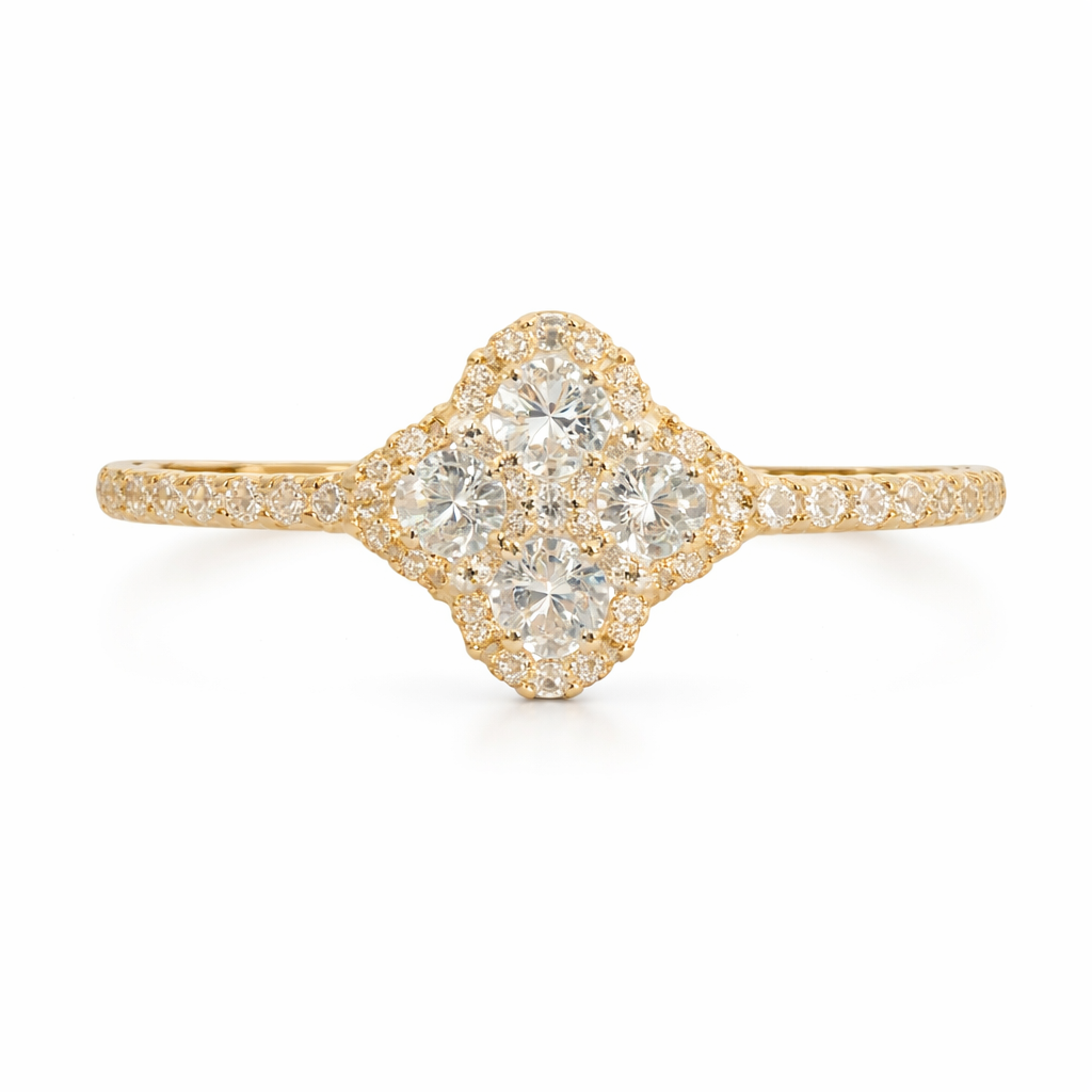 ER03 1CT Sterling Silver S925 Moissanite Diamond Rings
