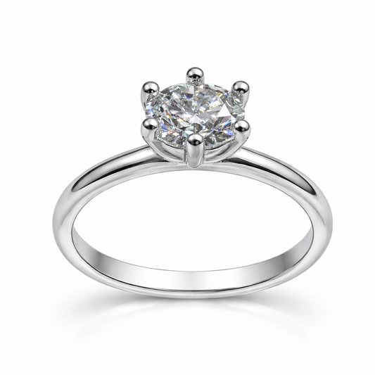 JZ13 1CT Sterling Silver S925 Moissanite Diamond