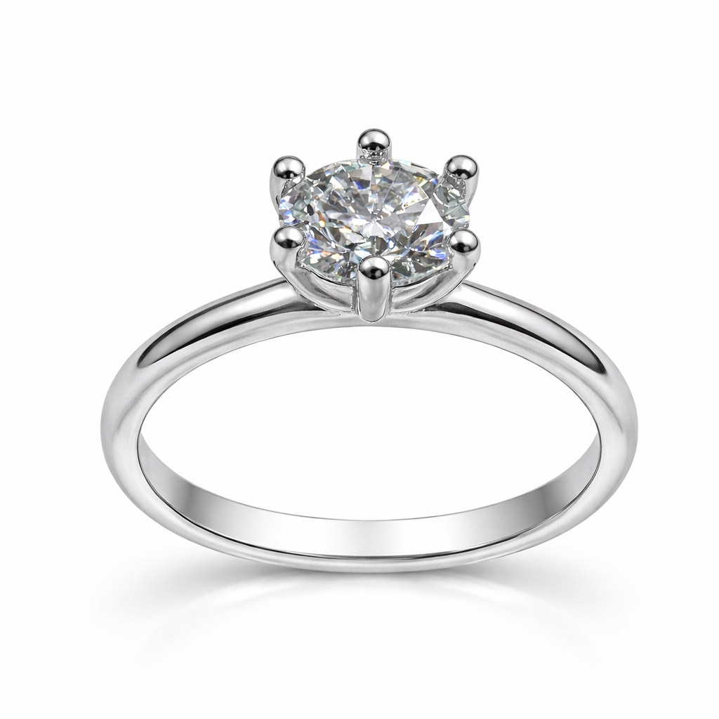 ER02 1CT Sterling Silver S925 Moissanite Diamond Earrings
