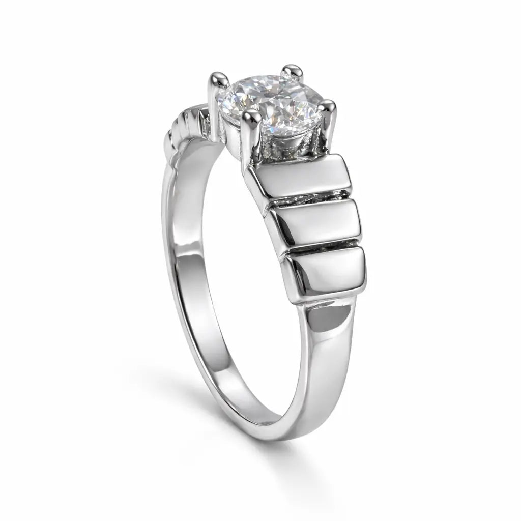 JZ41 1CT Sterling Silver S925 Moissanite Diamond 50%offamazon