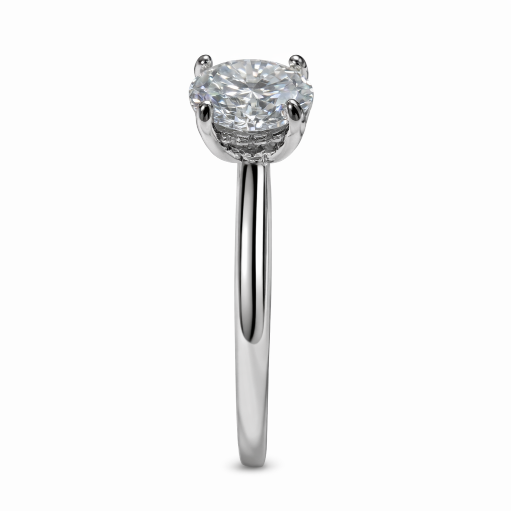 ER02 1CT Sterling Silver S925 Moissanite Diamond Earrings