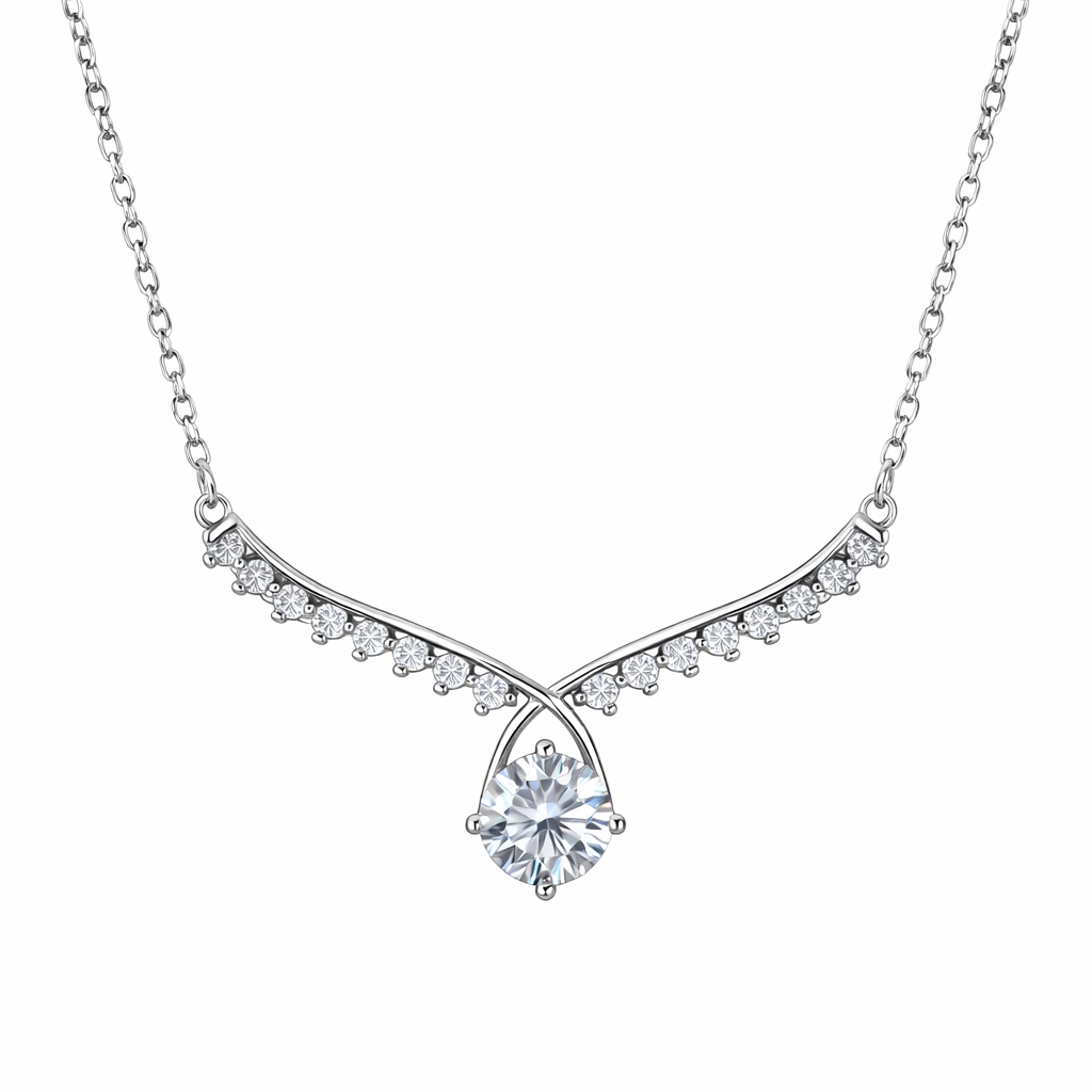 XL68 1.5CT Sterling Silver S925 Moissanite Diamond