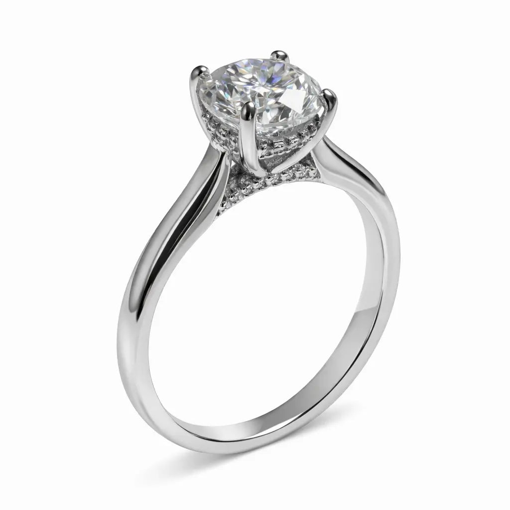 JZ66 2CT Sterling Silver S925 Moissanite Diamond 50%offamazon