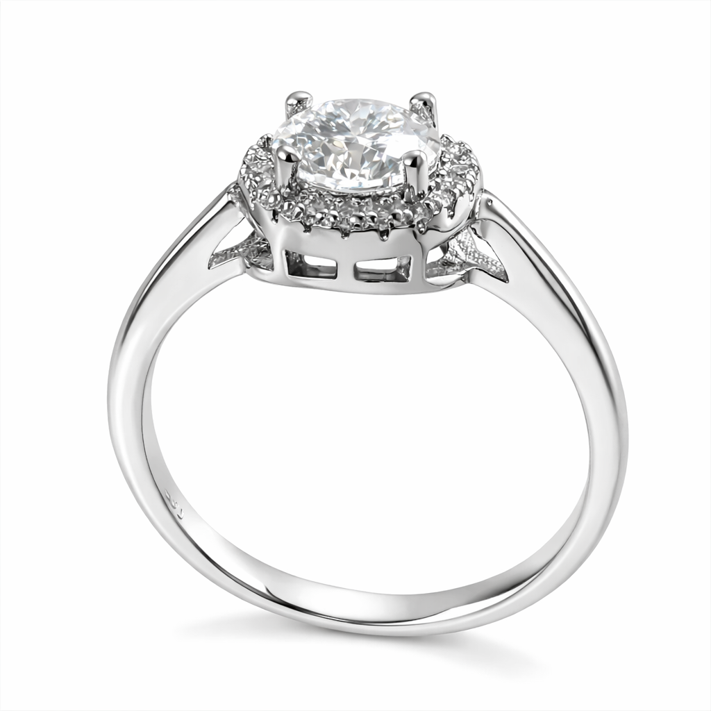 ER02 1CT Sterling Silver S925 Moissanite Diamond Earrings