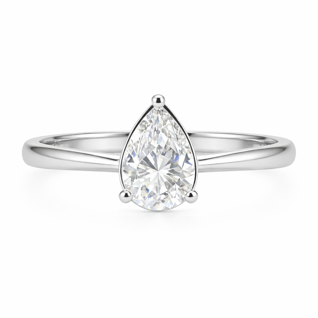 ER02 1CT Sterling Silver S925 Moissanite Diamond Earrings