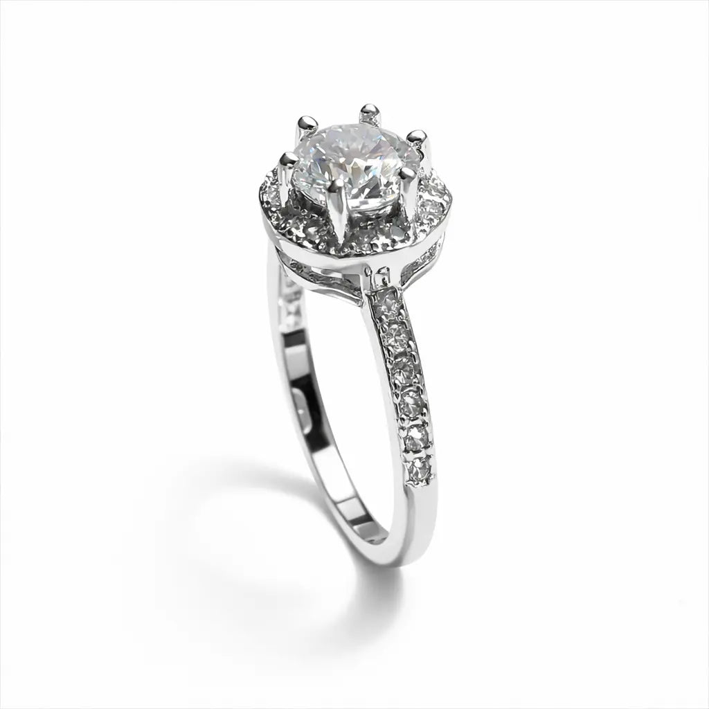 JZ53 1CT Sterling Silver S925 Moissanite Diamond 50%offamazon