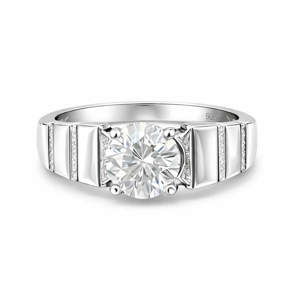 JZ41 1CT Sterling Silver S925 Moissanite Diamond 50%offamazon