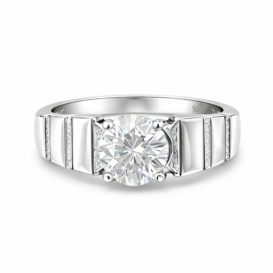 ER02 1CT Sterling Silver S925 Moissanite Diamond Earrings