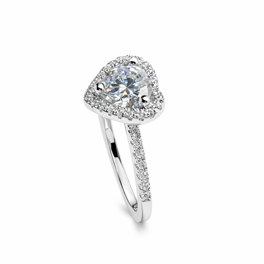 ER02 1CT Sterling Silver S925 Moissanite Diamond Earrings