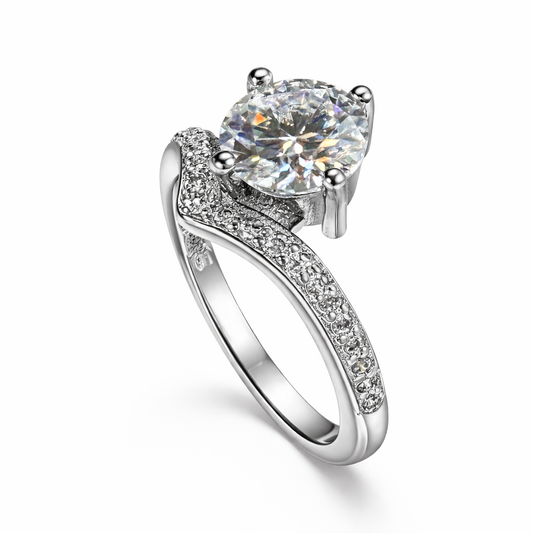 JZ20 1.5CT Sterling Silver S925 Moissanite Diamond