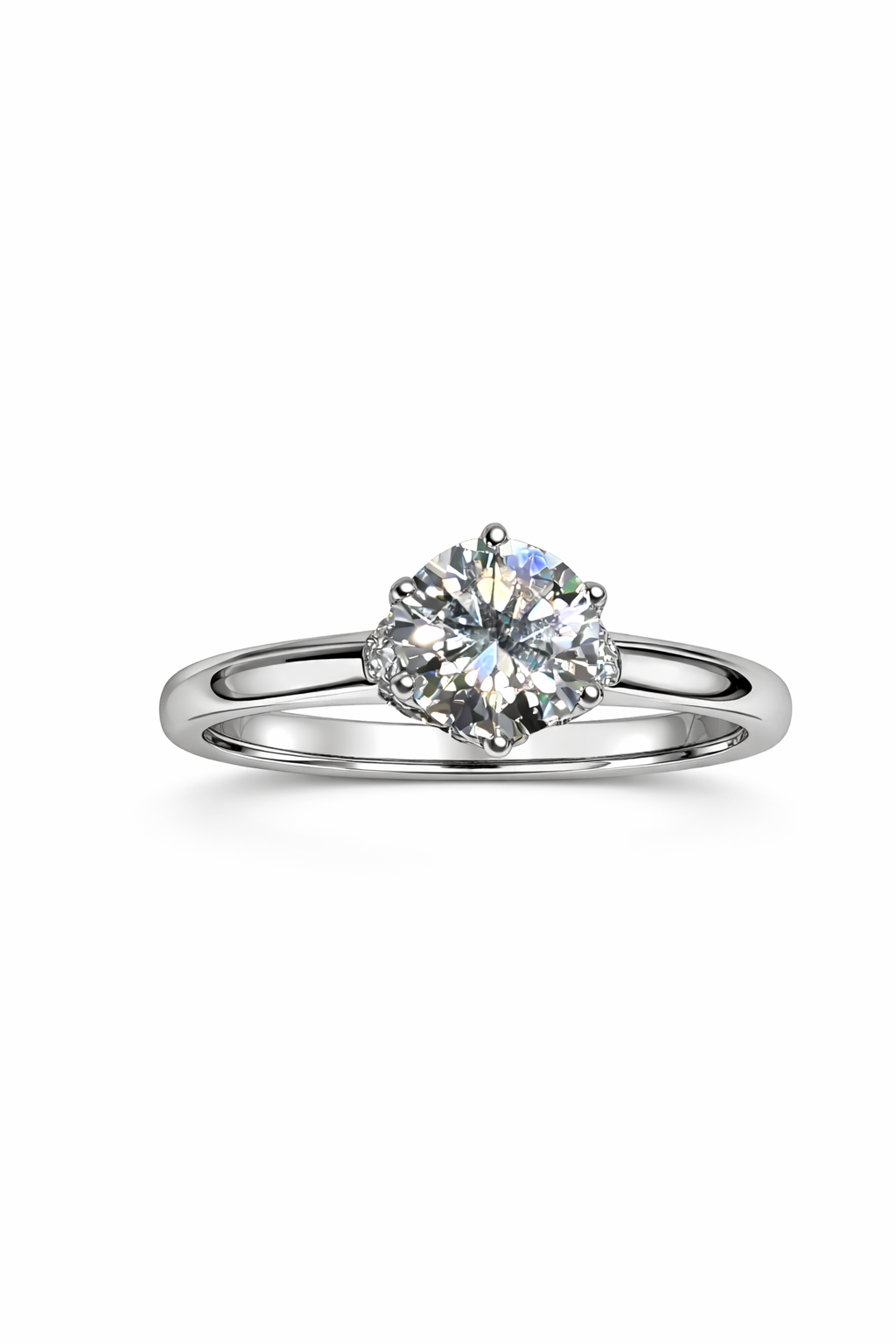 ER02 1CT Sterling Silver S925 Moissanite Diamond Earrings